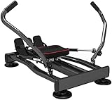 Rudergerät für zu Hause Rudergeräte für den Heimgebrauch, hydraulischer Rudertrainer Indoor-Ruderbank Abdominal-Fitnessgeräte, 4 Stufen der Widerstandseinstellung, LCD-Anzeige, max